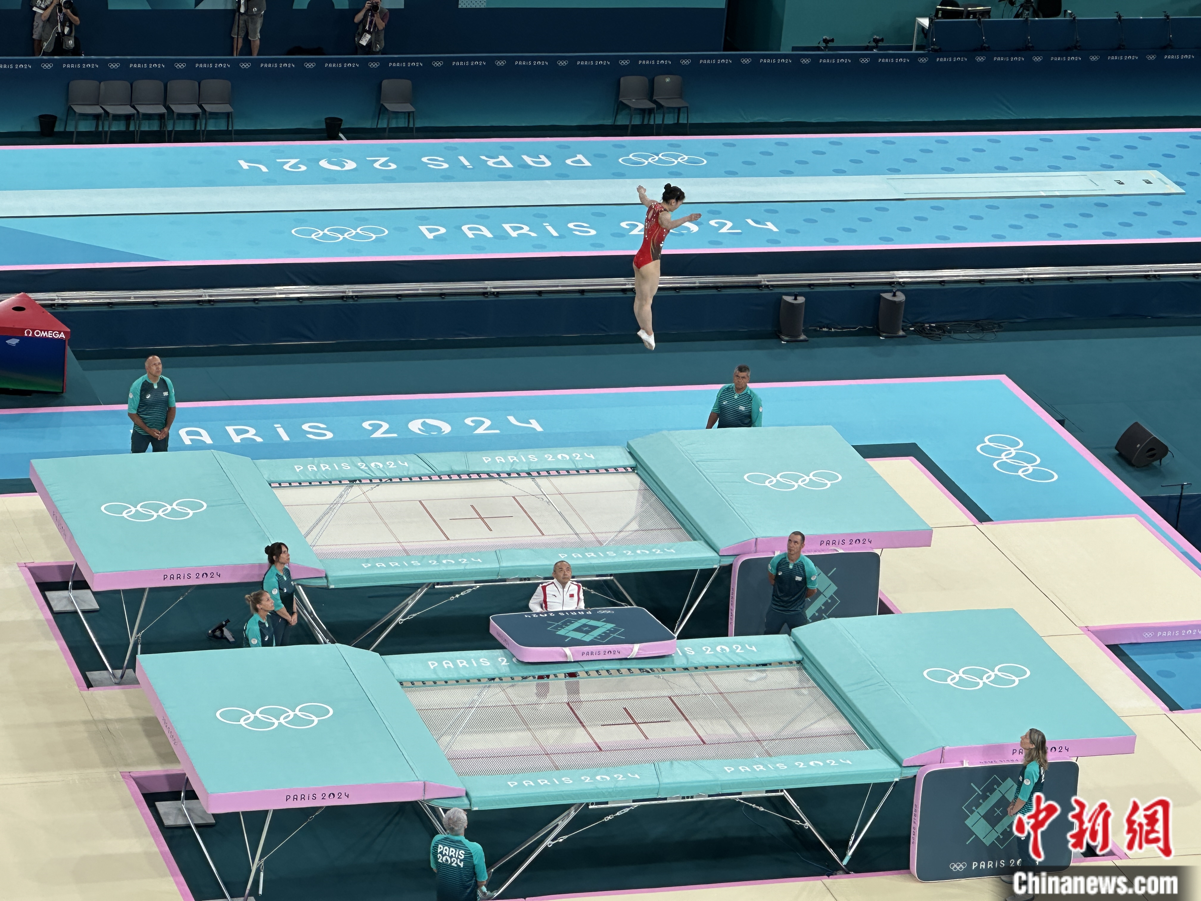 巴黎奥运会中国女子蹦床无缘奖牌：朱雪莹第四